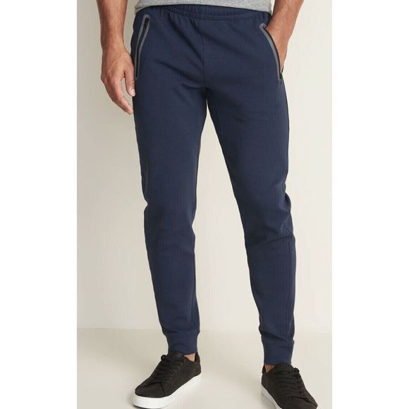 Old Navy 339709 Men's Sz L Navy Blue Dynamic Fleece Athletic Jogger Pants - Picture 8 of 9